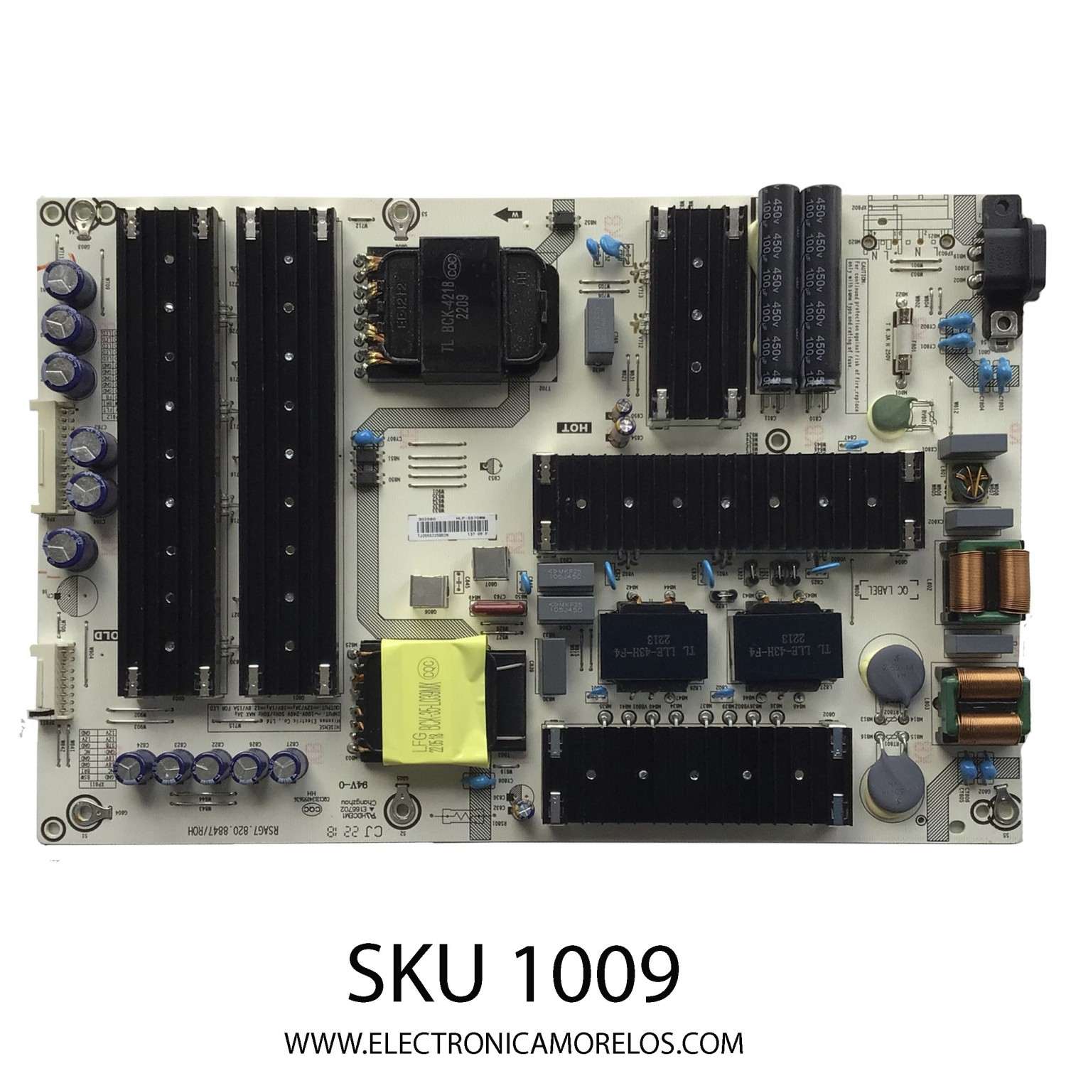 FUENTE DE PODER ORIGINAL PARA TV HISENSE / NUMERO DE PARTE 302580 / RSAG7.820.8847/ROH / HLP-5570WM / TJ05S225QB2N / PANEL JHD650X3U53-T1L7/S0/FJ/GM/ROH / MODELO 65U7H	/ 65U75H